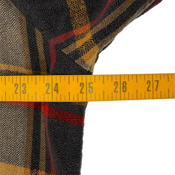 Prana Men's Lybek Long Sleeve Herringbone Plaid Flannel Shirt Bronzed Blue XL - Picture 13 of 14